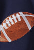 Navy football sequin bubble