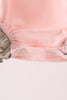 Pink pumpkin bow applique ruffle bubble