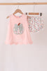 Pink pumpkin bow applique bloomer set