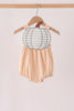 Khaki pumpkin applique bubble