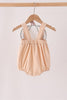 Khaki pumpkin applique bubble