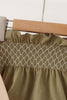 Khaki floral smocked bloomer set