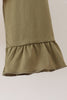 Khaki floral smocked ruffle pants set