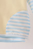 Blue airplane embroidery stripe vest set