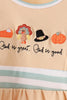 God is great god is good embroidery ruffle bubble