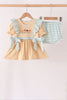 God is great god is good embroidery ruffle bloomer set