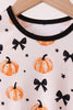 Bow pumpkin bamboo pajama set