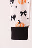 Bow pumpkin bamboo pajama set