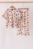 Bow pumpkin bamboo ruffle pajama set