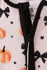 Bow pumpkin bamboo romper
