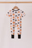 Bow pumpkin bamboo romper
