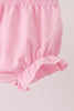 Pink football sequin stripe bloomer set