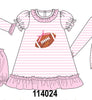 Pink football sequin stripe dress