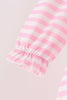 Pink football sequin stripe bubble