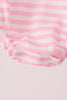 Pink football sequin stripe bubble