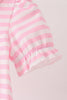 Pink football sequin stripe ruffle bubble