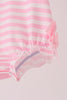 Pink football sequin stripe ruffle bubble