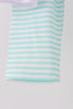 Green excavator french knot stripe pants set