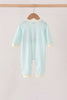 Green excavator french knot stripe romper
