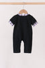 Black Ghost Embroidery Romper