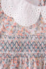 Floral smocked lace bloomer set