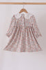 Floral smocked lace dress