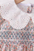 Floral smocked lace ruffle pants set