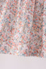Floral smocked lace ruffle pants set