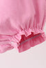 Pink corduroy lace smocked bubble