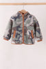 Neutral camouflage fleece jacket