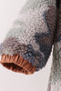 Neutral camouflage fleece jacket