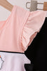 Pink Ghost Embroidery Ruffle Bloomer Set