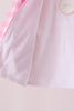 Pink floral embroidery gingham raincoat