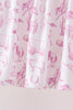 Pink Cowboy boots Smocked Bloomer Set