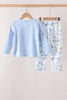 Blue Cowboy Smocked Pants Set
