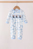 Blue Cowboy Smocked Romper