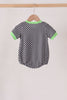 Black car embroidery checkered bubble