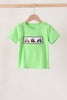 Green car embroidery top