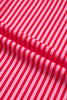 Red Stripe Button-Up Shirt Long Sleeve Patch Pocket Casual Shirt
