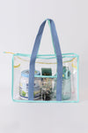 Blue clear waterproof beach travel bag