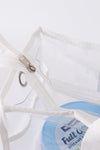 White clear waterproof beach travel bag