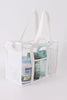 White clear waterproof beach travel bag