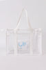 White clear waterproof beach travel bag