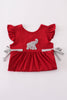 Alabama elephant french knot ruffle shorts set