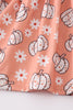 Orange pumpkin floral print girl set