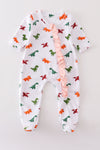 Dinosaur print baby girl sleepsuit