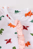 Dinosaur print baby girl sleepsuit