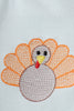 Green turkey embroidery boy top