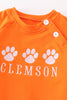 Orange CLEMSON embroidery boy terry sweatshirt