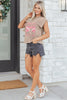 Smoke Gray Cowboy & Beer Western Graphic Mineral Wash Tank Top